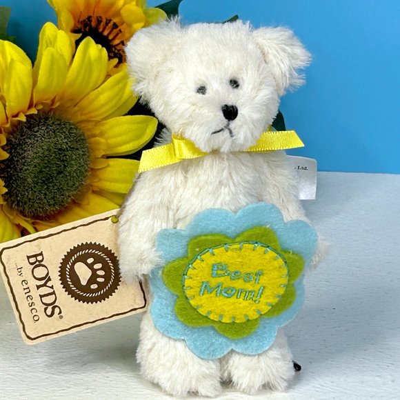 Genuine Boyd's Bears Best Mom Mothers Day Bear 5" Plush Stuffed Animal Toy - Picture 1 of 6